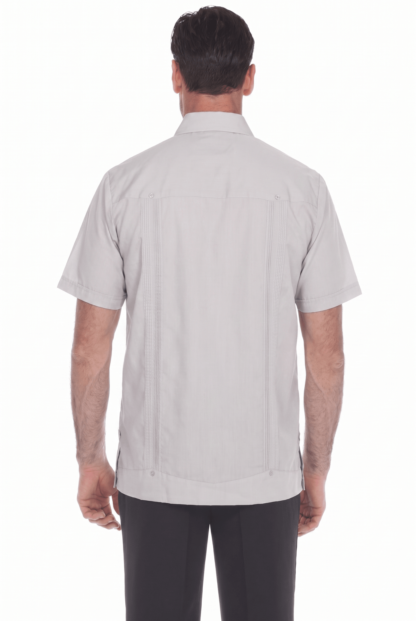 Guayabera clásica de mezcla de algodón de manga corta