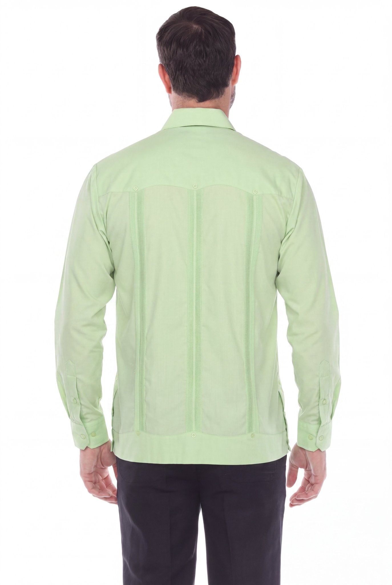 Classic Cotton Blend Guayabera Shirt Long Sleeve