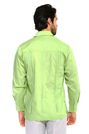 Classic Cotton Blend Guayabera Shirt Long Sleeve