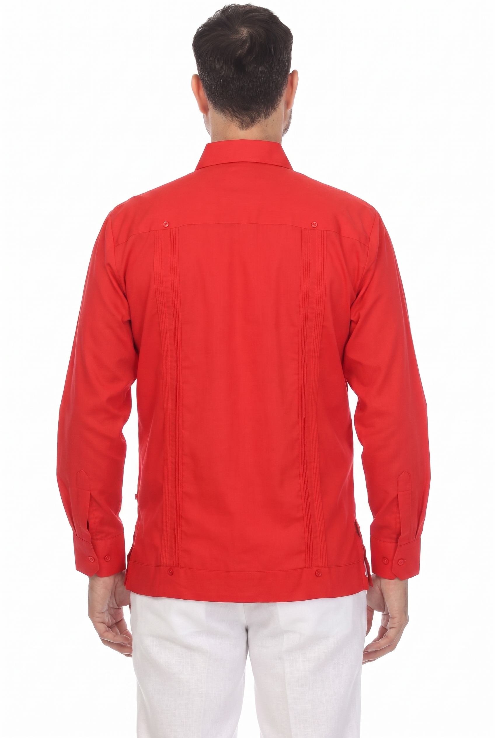Classic Cotton Blend Guayabera Shirt Long Sleeve