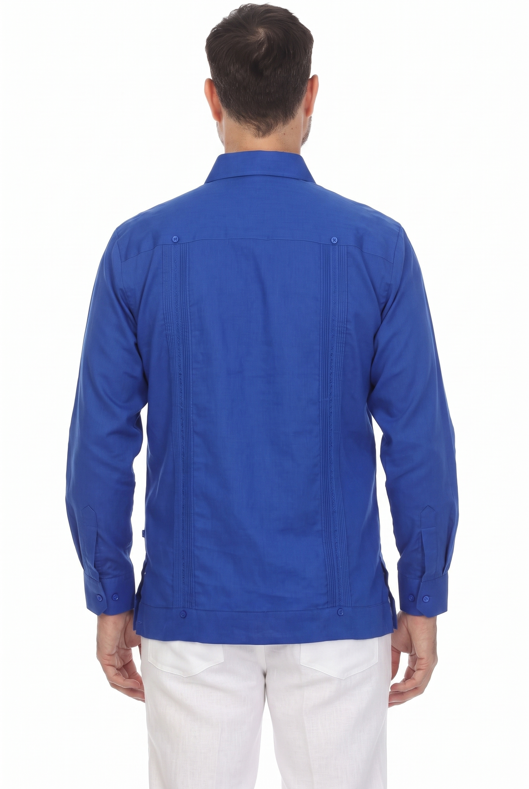 Classic Cotton Blend Guayabera Shirt Long Sleeve