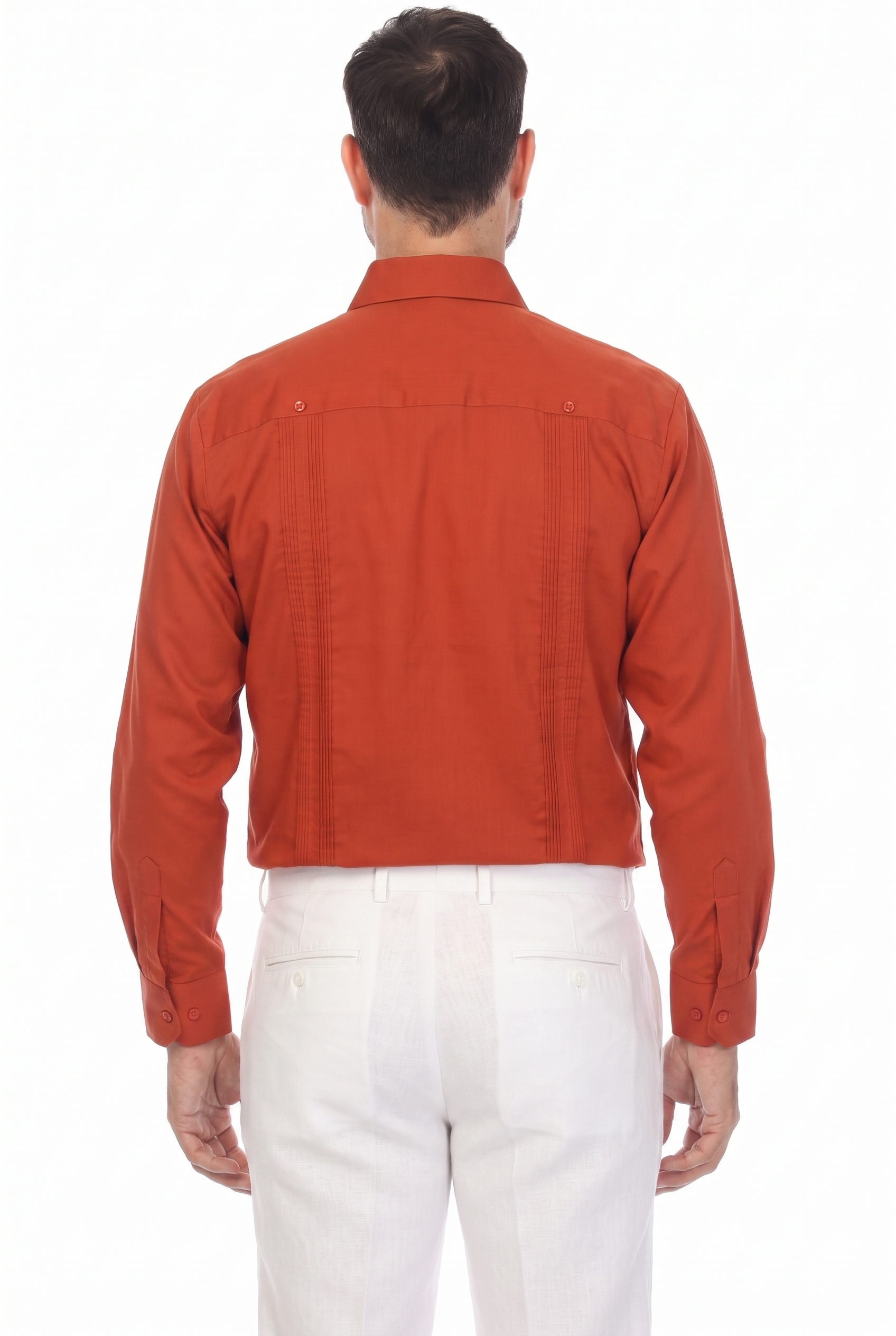 Classic Cotton Blend Guayabera Shirt Long Sleeve