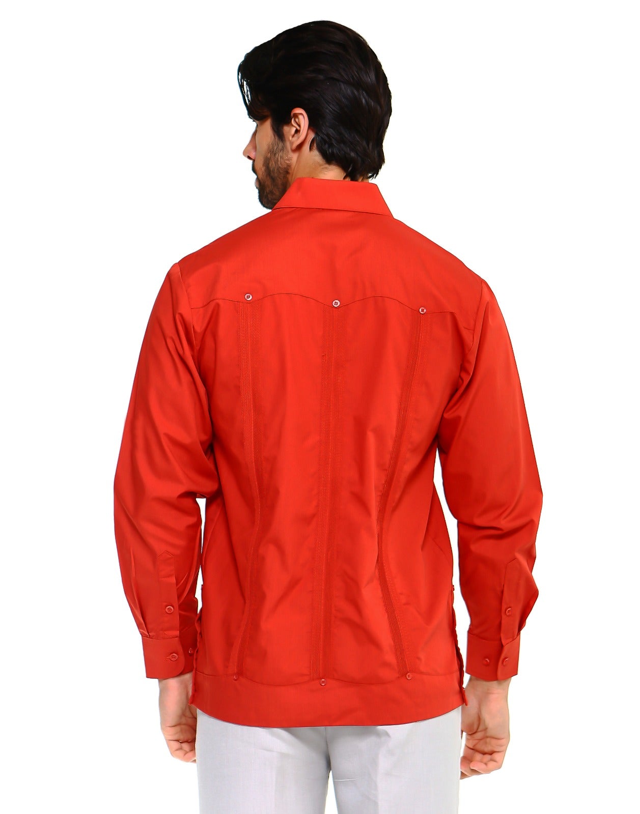 Classic Cotton Blend Guayabera Shirt Long Sleeve
