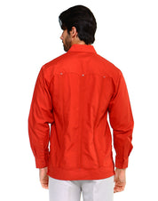 Classic Cotton Blend Guayabera Shirt Long Sleeve