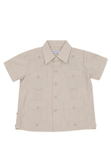 Toddler Boys Cotton Blend Guayabera Shirt Short Sleeve by Mojito Collection 0T-4T