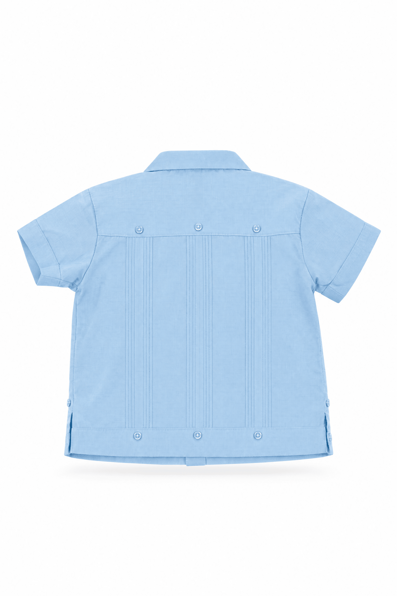 Toddler Boys Cotton Blend Guayabera Shirt Short Sleeve