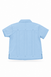 Toddler Boys Cotton Blend Guayabera Shirt Short Sleeve