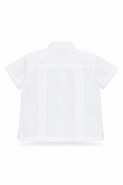 Toddler Boys Cotton Blend Guayabera Shirt Short Sleeve