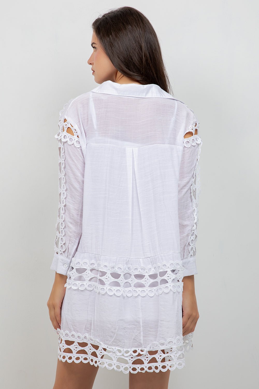 Túnica informal con botones y estampado floral festivo para mujer para resort