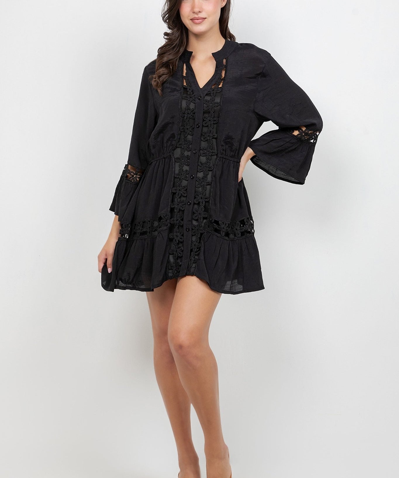 4 Dress Set with lace trim.