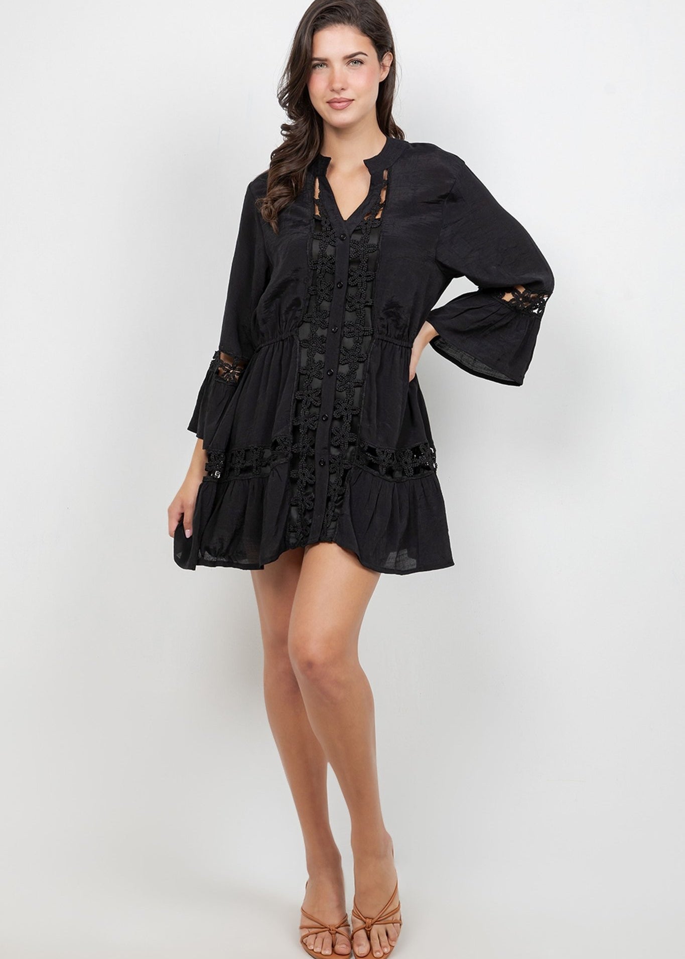 4 Dress Set with lace trim.