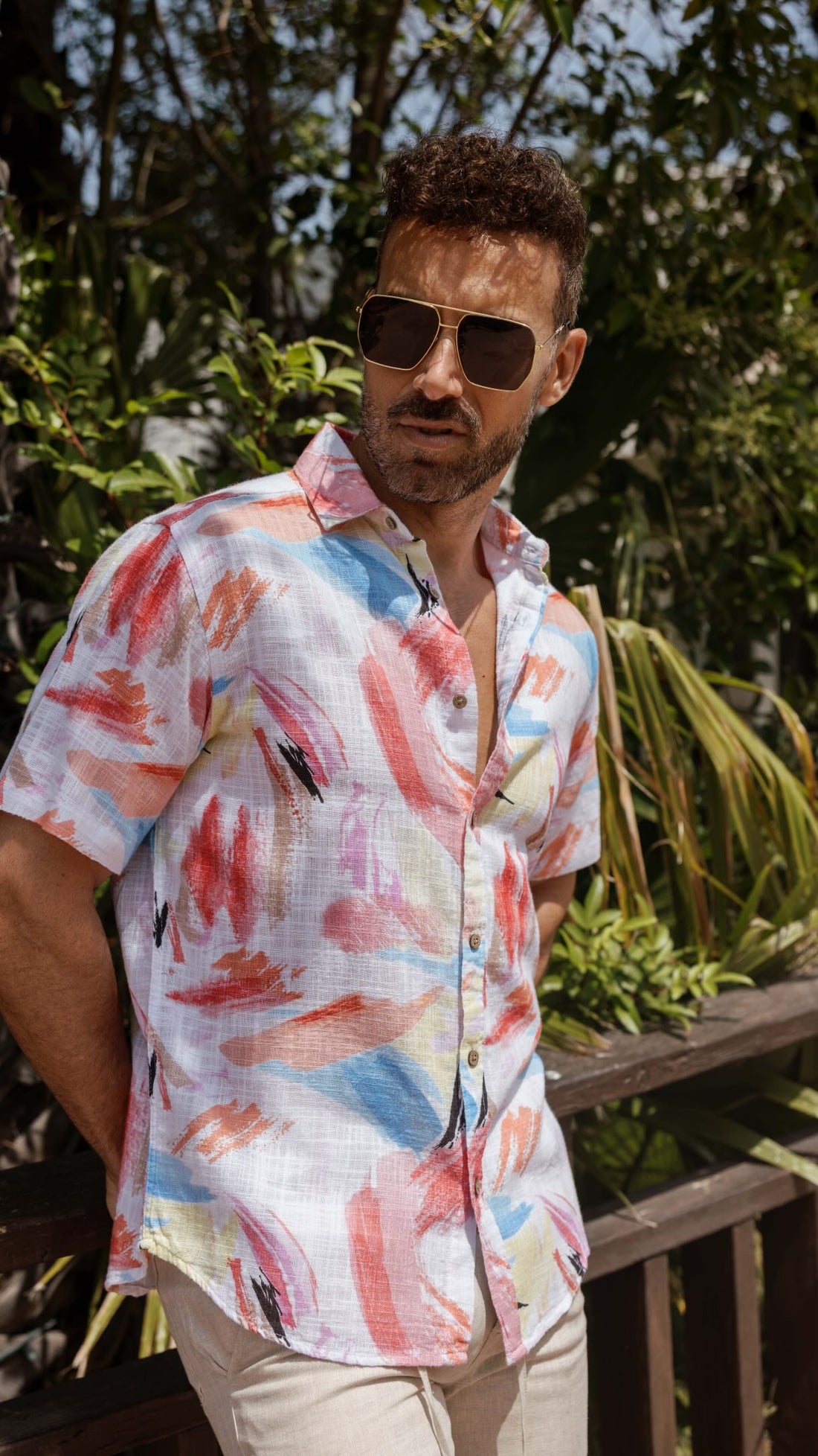 Your next resort shirt just went on Final Sale. 🌴Lightweight, breathable, and made to stand out. The Colorful Print S...