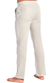 Men's Casual Drawstring Linen Pants