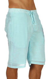 Pantalones cortos casuales con cordón para playa para hombre