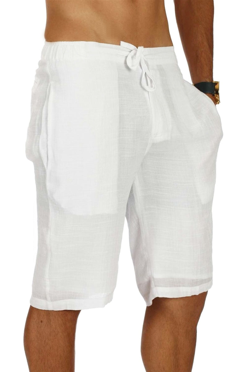 Pantalones cortos casuales con cordón para playa para hombre
