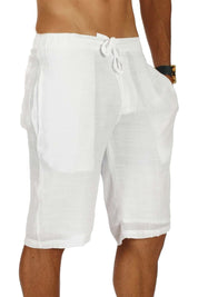 Pantalones cortos casuales con cordón para playa para hombre