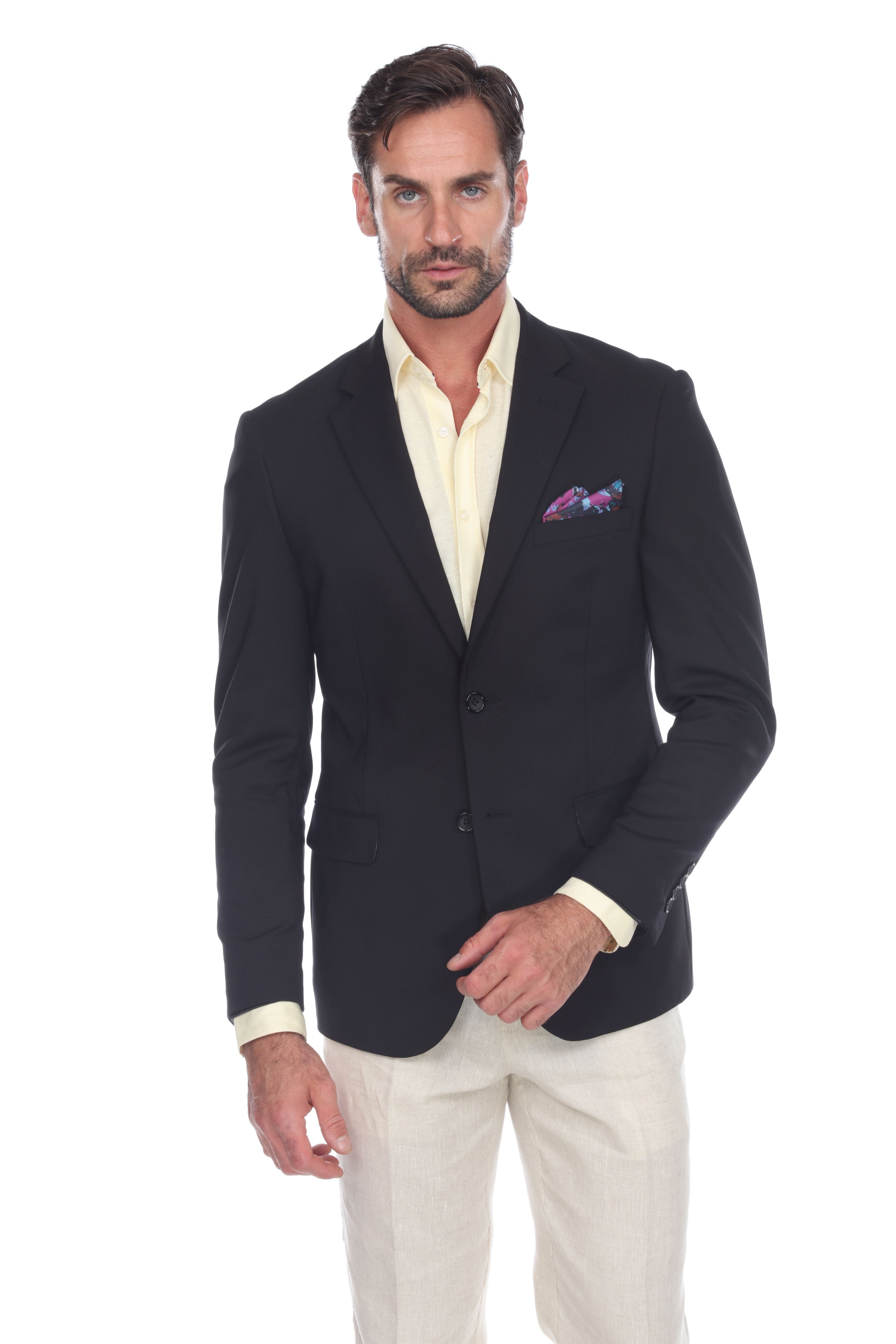 Mojito Reserve Men's Casual Modern Fit Cotton Blend Stretch Blazer - Mojito Collection - Beachwear, Long Sleeve Shirt, Mens Shirt, Mojito Linen Shirt, Resort Wear