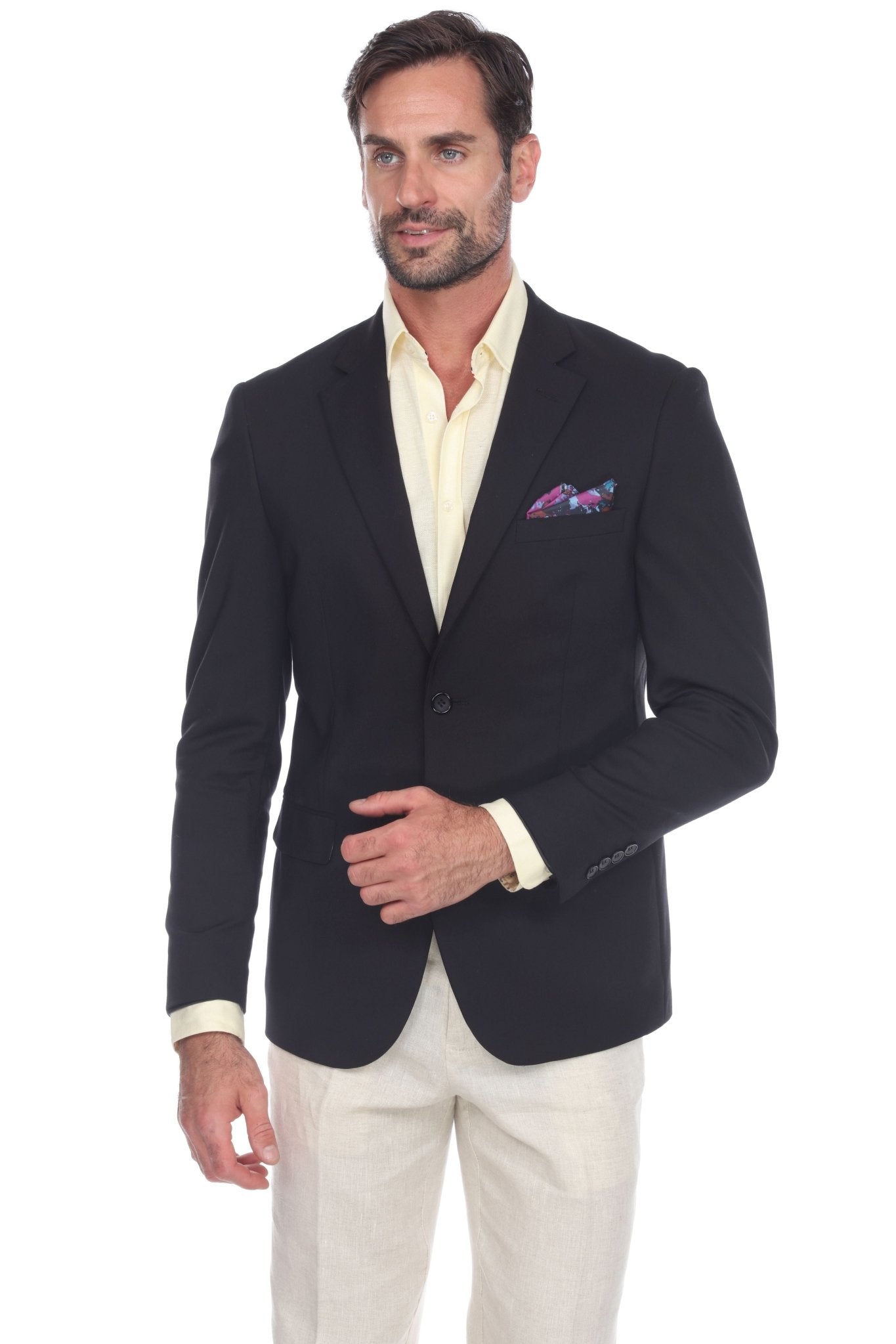 Mojito Reserve Men's Casual Modern Fit Cotton Blend Stretch Blazer - Mojito Collection - Beachwear, Long Sleeve Shirt, Mens Shirt, Mojito Linen Shirt, Resort Wear