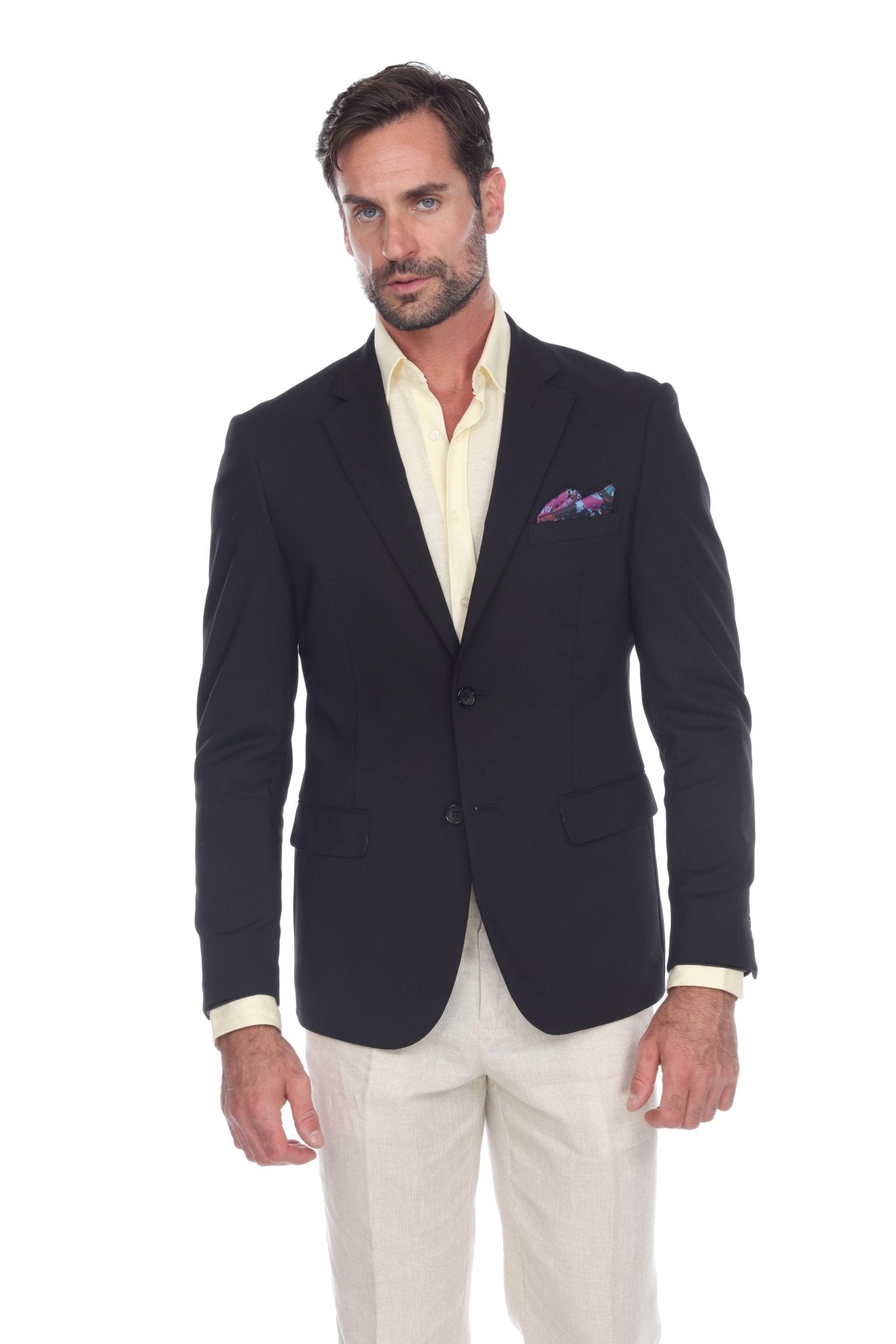 Mojito Reserve Men's Casual Modern Fit Cotton Blend Stretch Blazer - Mojito Collection - Beachwear, Long Sleeve Shirt, Mens Shirt, Mojito Linen Shirt, Resort Wear