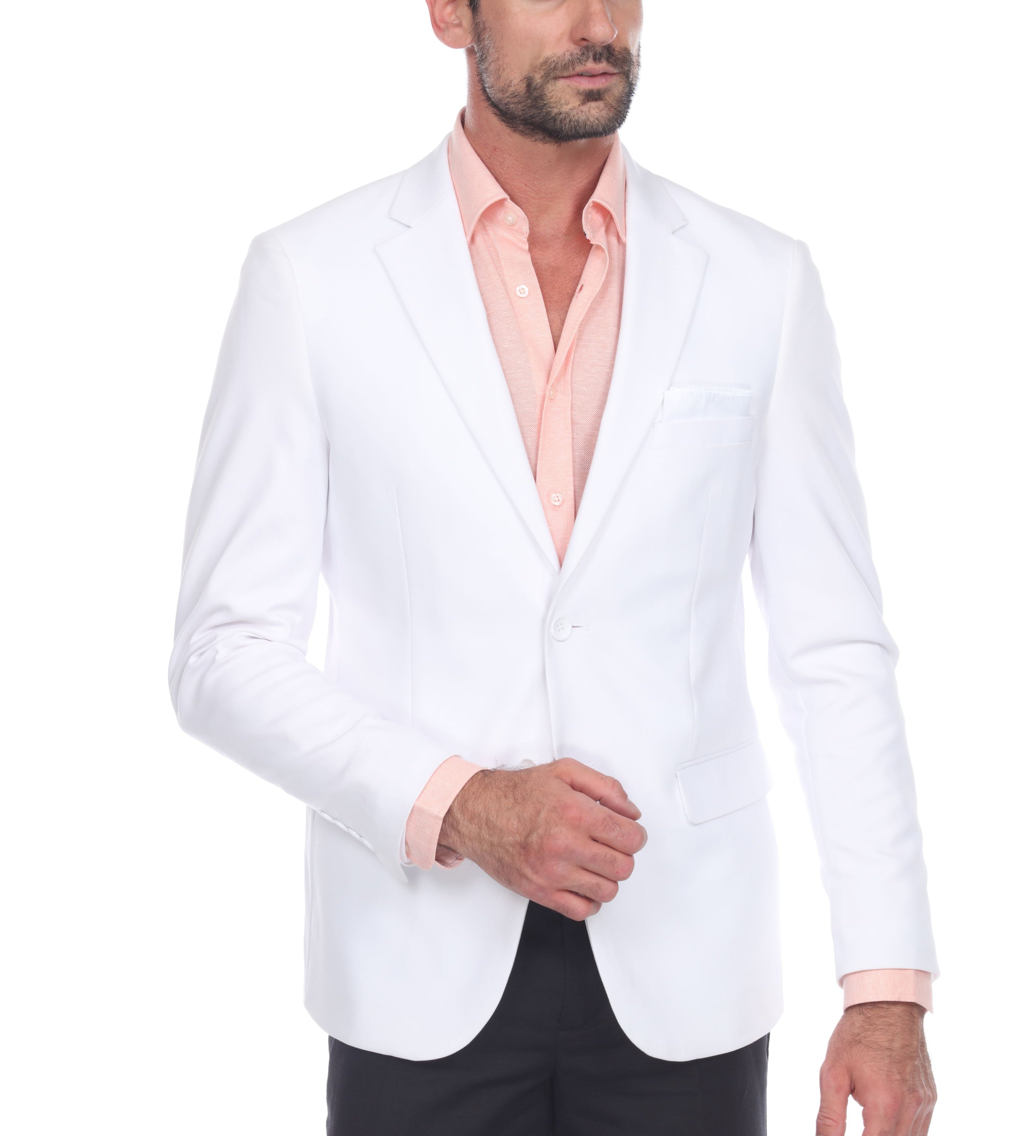 Mojito Reserve Men's Casual Modern Fit Cotton Blend Stretch Blazer - Mojito Collection - Beachwear, Long Sleeve Shirt, Mens Shirt, Mojito Linen Shirt, Resort Wear