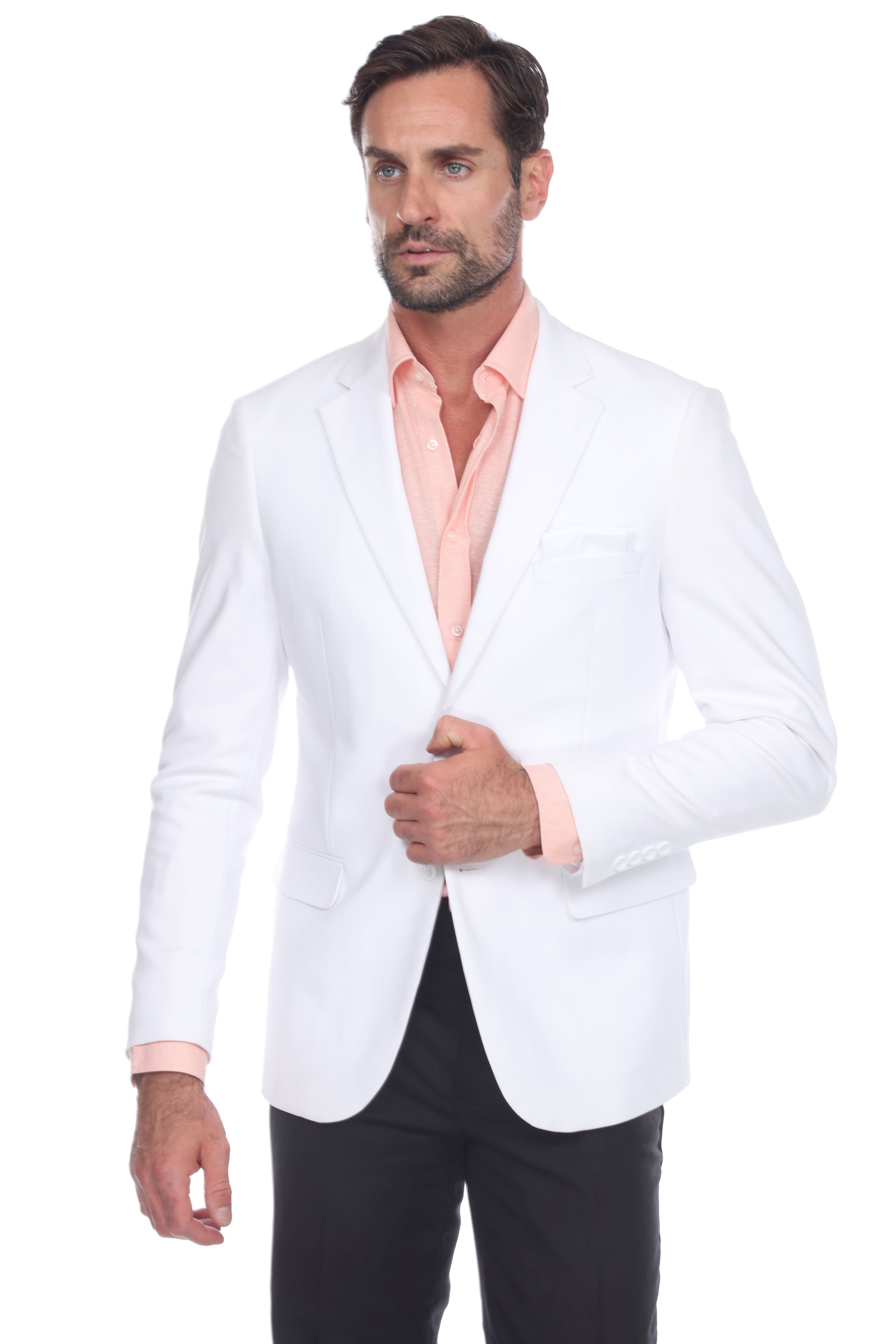 Mojito Reserve Men's Casual Modern Fit Cotton Blend Stretch Blazer - Mojito Collection - Beachwear, Long Sleeve Shirt, Mens Shirt, Mojito Linen Shirt, Resort Wear