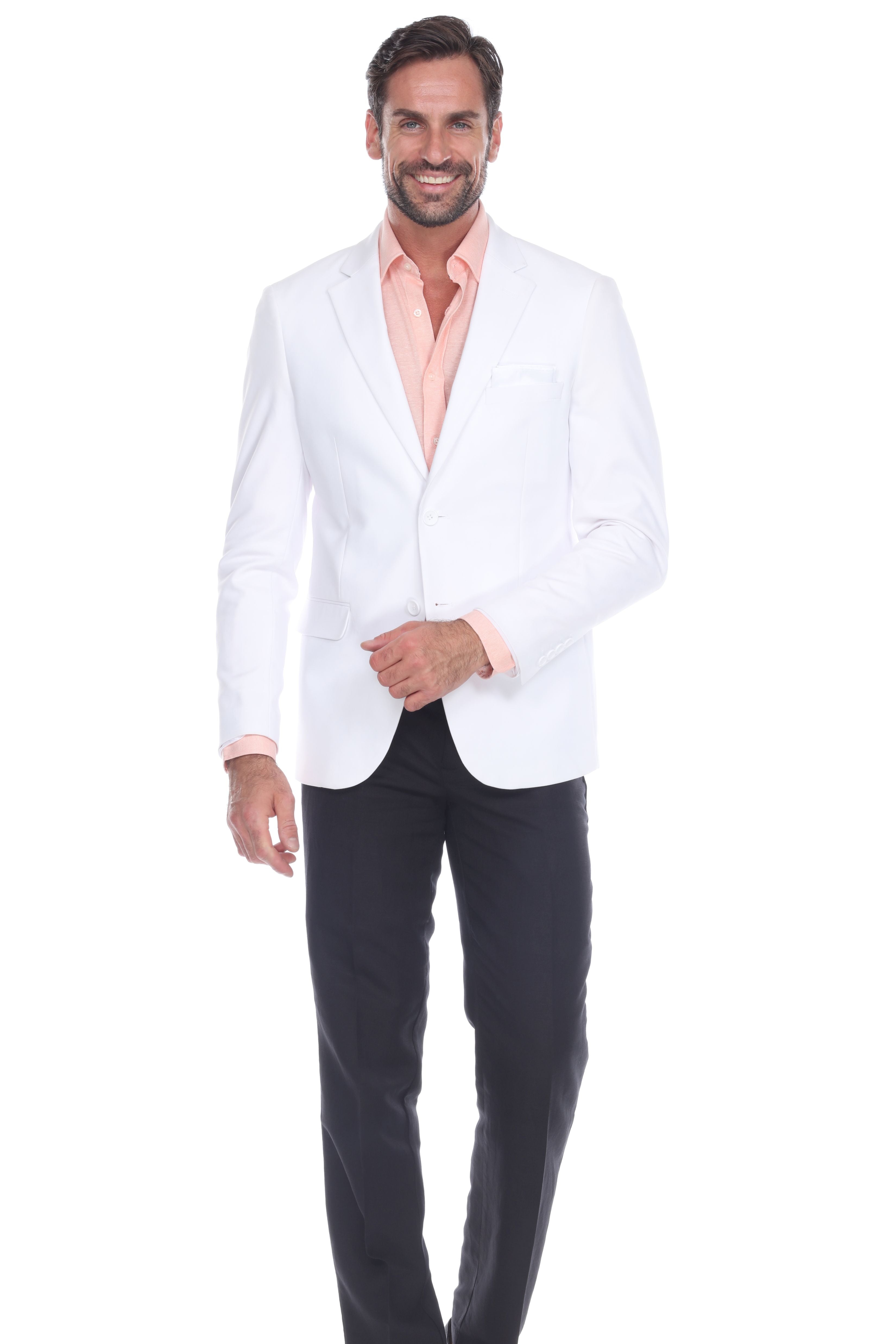 Mojito Reserve Men's Casual Modern Fit Cotton Blend Stretch Blazer - Mojito Collection - Beachwear, Long Sleeve Shirt, Mens Shirt, Mojito Linen Shirt, Resort Wear