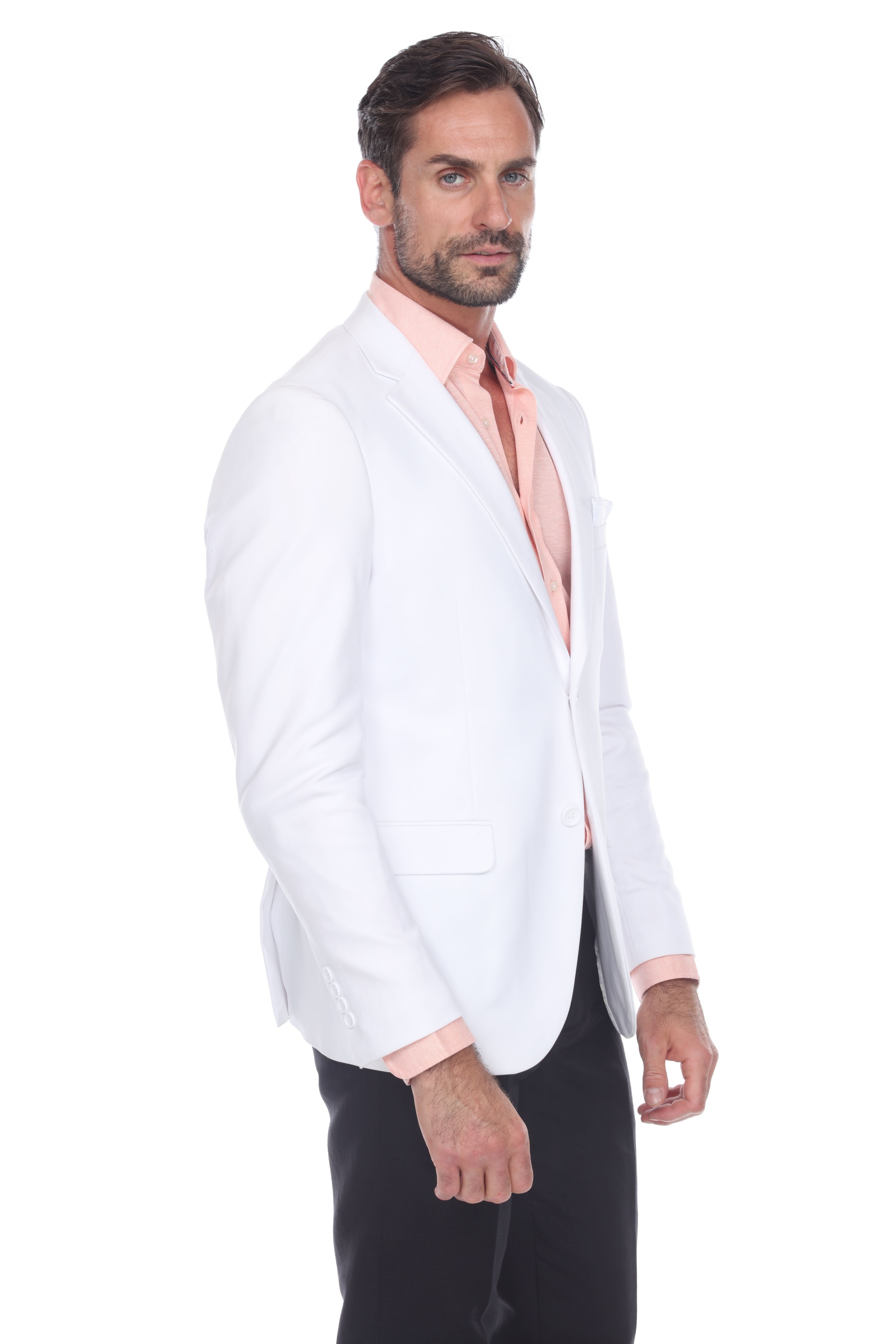 Mojito Reserve Men's Casual Modern Fit Cotton Blend Stretch Blazer - Mojito Collection - Beachwear, Long Sleeve Shirt, Mens Shirt, Mojito Linen Shirt, Resort Wear
