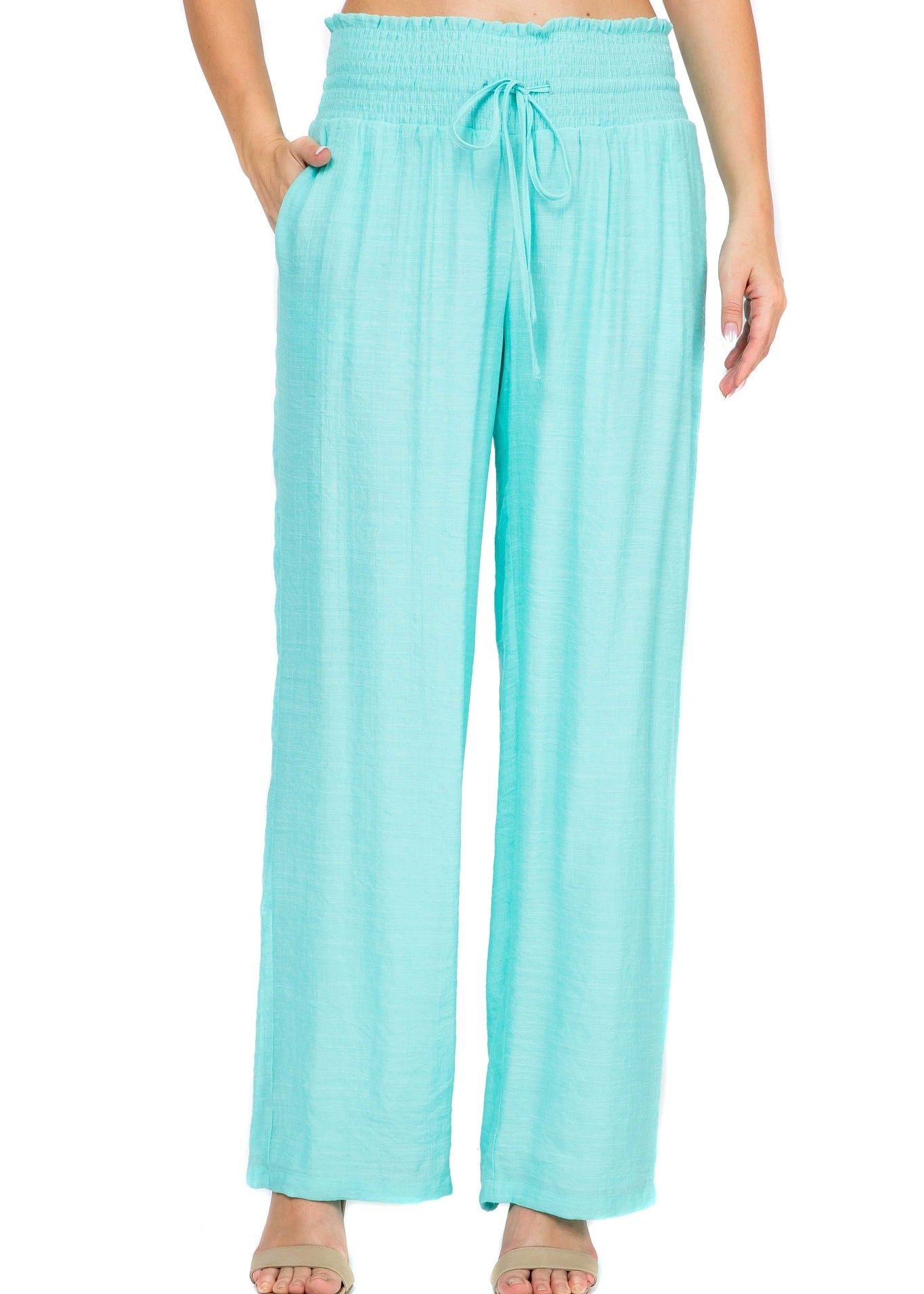Women's Casual Resort Wear Drawstring Pant - Mojito Collection - Vacation Clothing, Women's Casual Pants, Women's Clothing, Women's Resort Wear
