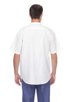 Casual Linen Blend Mandarin Collar Stitched Embroidery Short Sleeve Shirt - Mojito Collection - Beachwear, Mens Shirt, Mojito Linen Shirt, Resort Wear, Short Sleeve Linen Shirt, Short Sleeve 