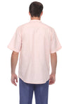 Casual Linen Blend Mandarin Collar Stitched Embroidery Henley Short Sleeve Shirt - Mojito Collection - Beachwear, Mens Shirt, Mojito Linen Shirt, Resort Wear, Short Sleeve Linen Shirt, Short 