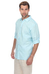 Casual Linen Blend Stitched Embroidery Button Down Long Sleeve Shirt - Mojito Collection - Beachwear, Mens Shirt, Mojito Linen Shirt, Resort Wear, Short Sleeve Linen Shirt, Short Sleeve Shirt