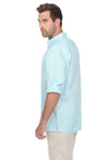 Casual Linen Blend Stitched Embroidery Button Down Long Sleeve Shirt - Mojito Collection - Beachwear, Mens Shirt, Mojito Linen Shirt, Resort Wear, Short Sleeve Linen Shirt, Short Sleeve Shirt