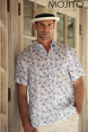 Casual Linen Print Short Sleeve Shirt - Mojito Collection - Beachwear, Mens Shirt, Mojito Linen Shirt, Resort Wear, Short Sleeve Shirt