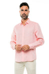 Casual Yarn Dyed Linen Shirt Long Sleeve Button Down - Mojito Collection - Beachwear, Long Sleeve Linen Shirt, Long Sleeve Shirt, Mens Shirt, Mojito Linen Shirt, Resort Wear