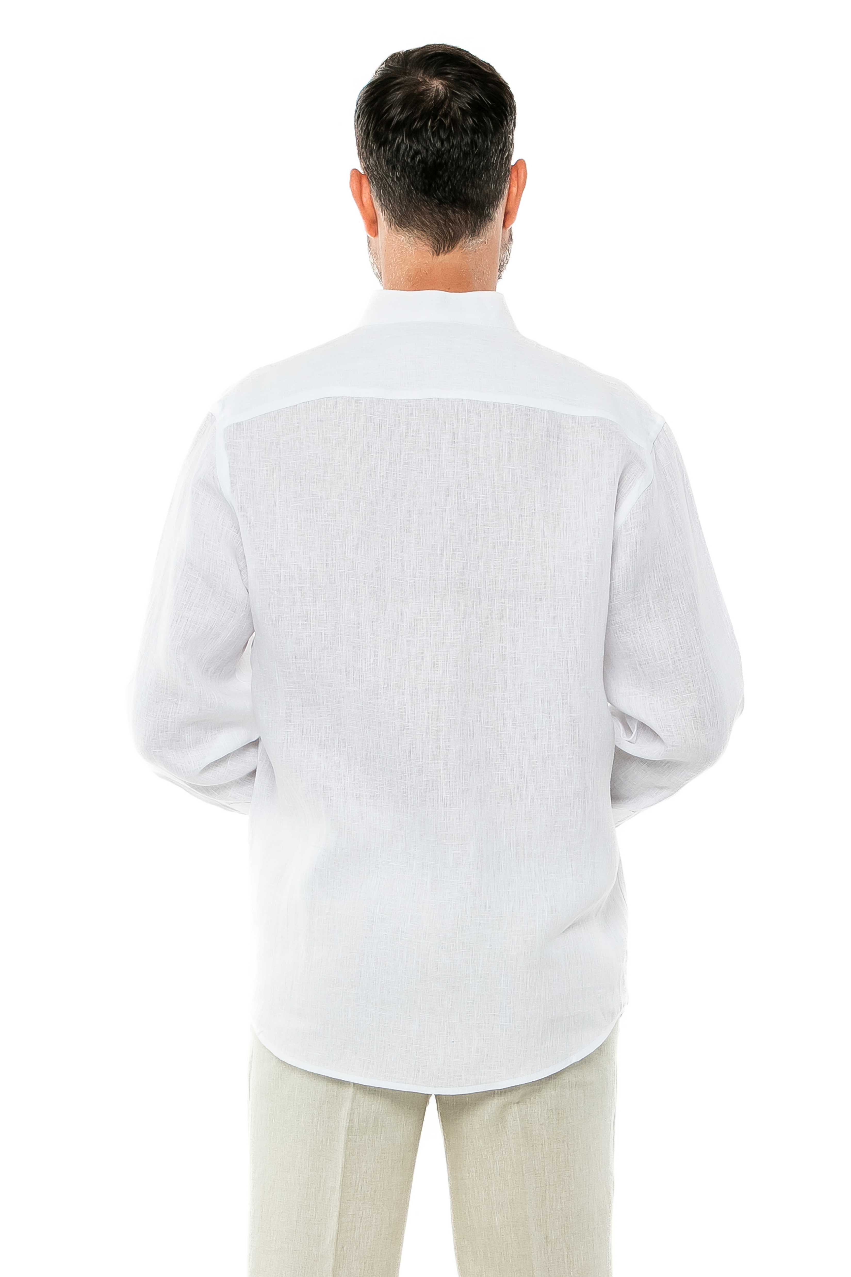 Blue linen long shirt 884# Blue linen long shirt 884#
