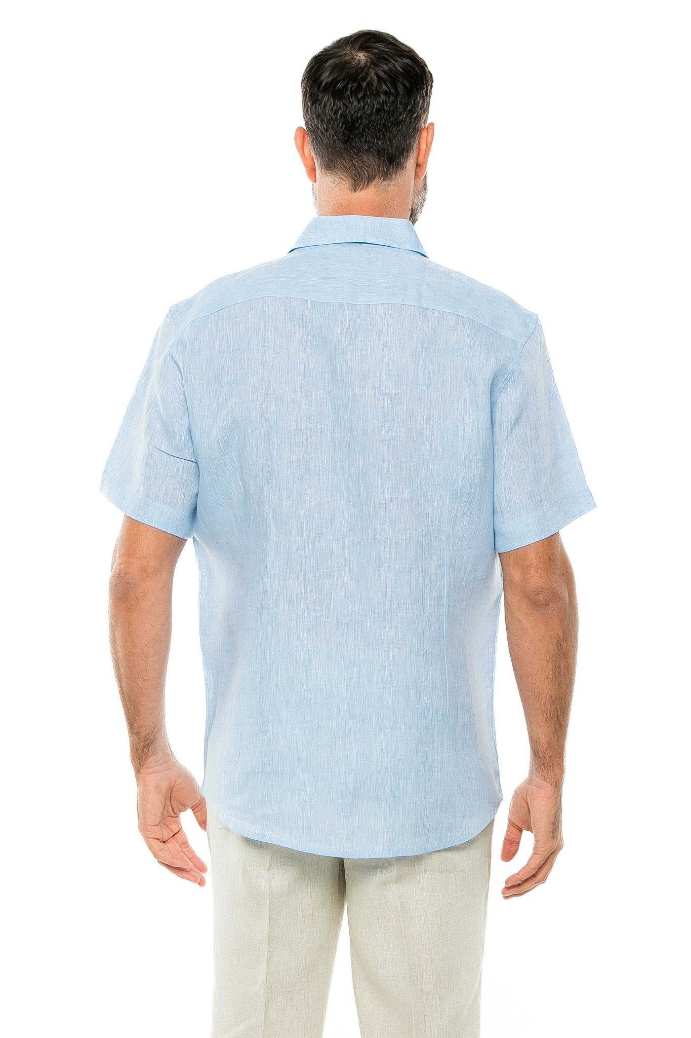 Casual Yarn Dyed Linen Shirt Short Sleeve Button Down - Mojito Collection - Beachwear, Mens Shirt, Mojito Linen Shirt, Resort Wear, Short Sleeve Linen Shirt, Short Sleeve Shirt