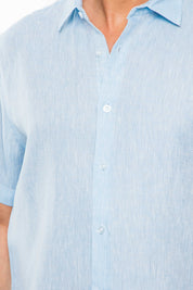 Casual Yarn Dyed Linen Shirt Short Sleeve Button Down - Mojito Collection - Beachwear, Mens Shirt, Mojito Linen Shirt, Resort Wear, Short Sleeve Linen Shirt, Short Sleeve Shirt