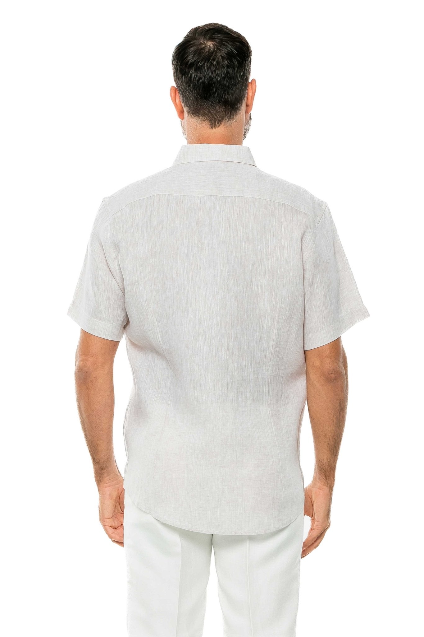 Casual Yarn Dyed Linen Shirt Short Sleeve Button Down - Mojito Collection - Beachwear, Mens Shirt, Mojito Linen Shirt, Resort Wear, Short Sleeve Linen Shirt, Short Sleeve Shirt