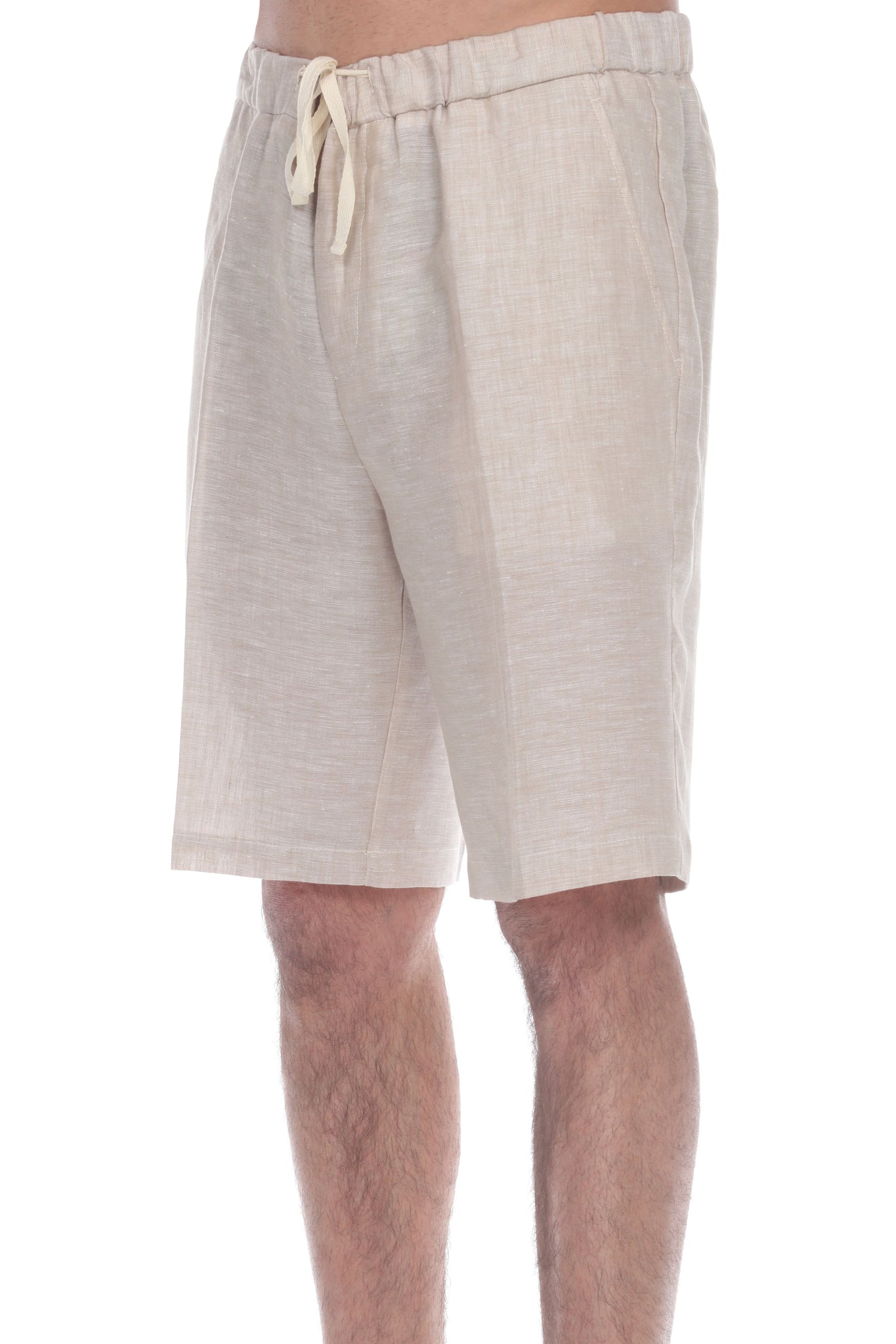Natural Linen Shorts, Resortwear Shorts