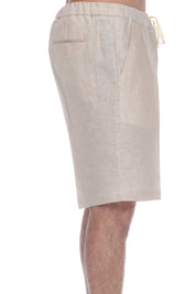 Men's Drawstring Resort Casual 100% Linen Dress Shorts