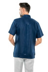 Mojito Men's Guayabera Shirt Short Sleeve 100% Linen with Stylish Print Trim Accent - Mojito Collection - Guayabera, Long Sleeve Shirt, Mens Shirt, Mojito Guayabera Shirt
