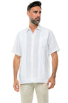 Mojito Men's Yarn Dye 100% Linen Guayabera Shirt Short Sleeve 2 Pocket Design - Mojito Collection - Guayabera, Mens Shirt, Mojito Guayabera Shirt, Short Sleeve Linen Shirt, Short Sleeve Shirt