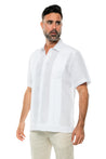Mojito Men's Yarn Dye 100% Linen Guayabera Shirt Short Sleeve 2 Pocket Design - Mojito Collection - Guayabera, Mens Shirt, Mojito Guayabera Shirt, Short Sleeve Linen Shirt, Short Sleeve Shirt