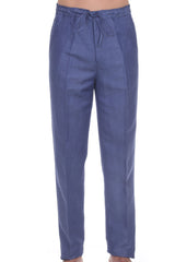 Pantalones de vestir con cordón para hombre, estilo casual de resort, 100 % lino, de Mojito