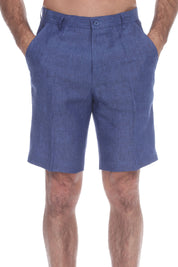 Men's Resort Casual 100% Linen Flat front Dress Shorts - Mojito Collection - Beachwear, Mens Dress Shorts, Mojito  Linen Shorts, Natural LinenShorts, Resortwear Shorts