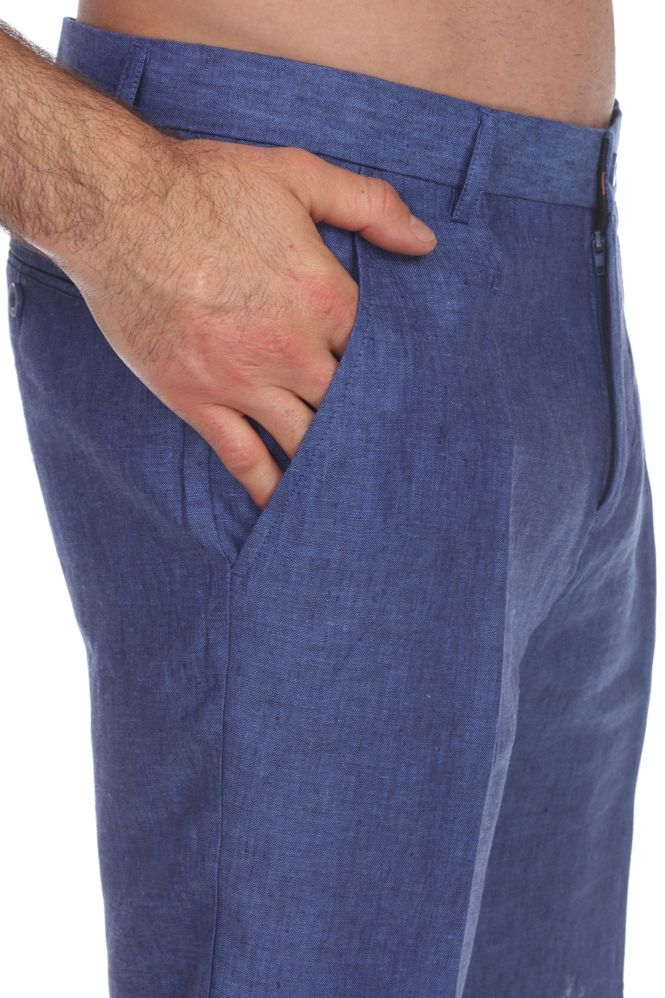 Men's 100% Linen Flat Front Casual Dress Shorts L / Natural Men's 100% Linen Flat Front Casual Dress Shorts L / Natural