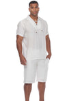 Men's Casual Lace Up Short Sleeve Beach Shirt - Mojito Collection - Mens Shirt, Mojito Beachwear Shirt, Mojito Shirt, Resortwear Shirt