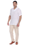 Men's Casual Lace Up Short Sleeve Beach Shirt - Mojito Collection - Mens Shirt, Mojito Beachwear Shirt, Mojito Shirt, Resortwear Shirt