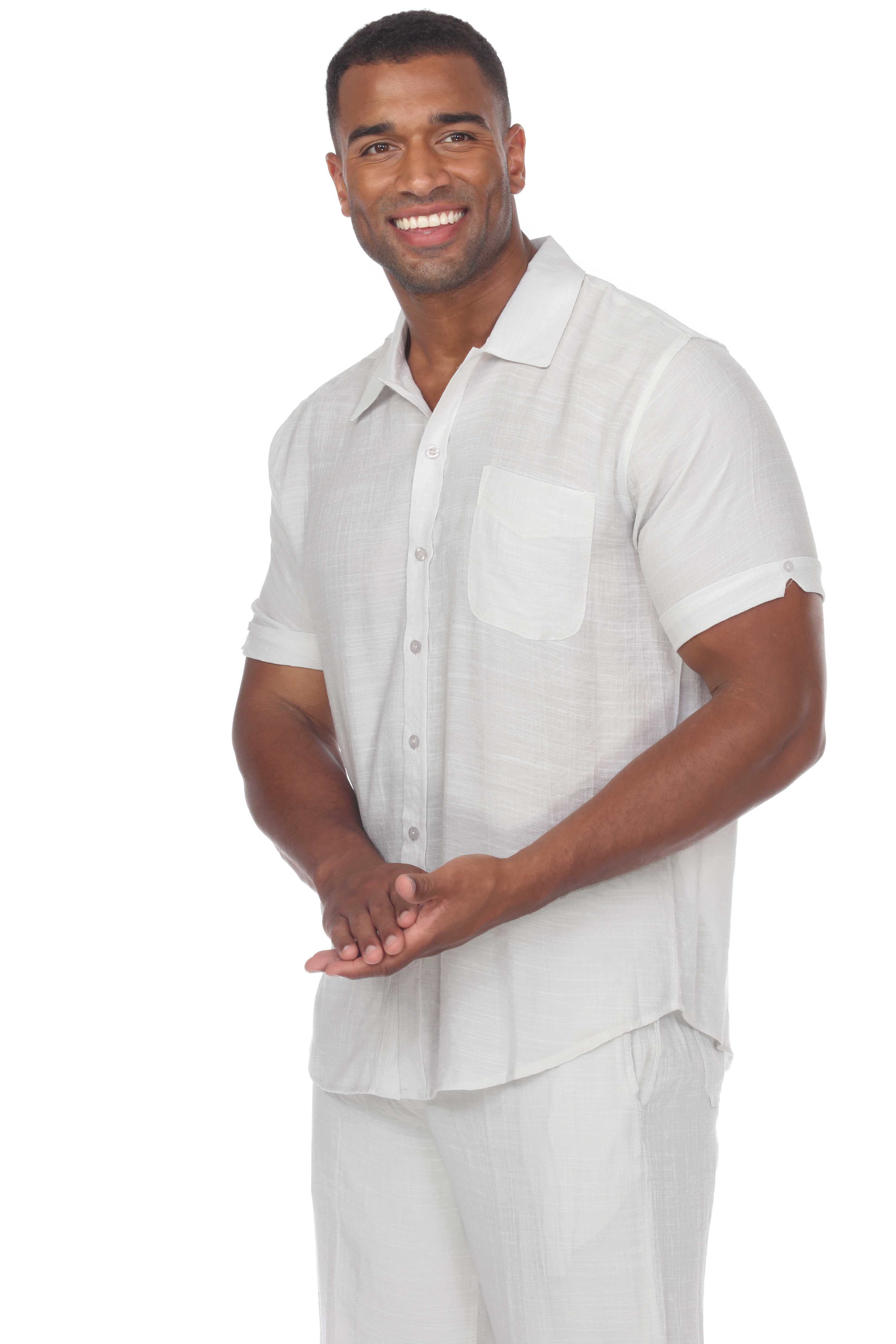 Men's Casual Short Sleeve Button Down Shirt - Mojito Collection - Beachwear Shirt, Mens Shirt, Mojito Shirt