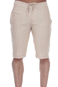 Pantalones cortos casuales de playa con cordón - S / NATURAL